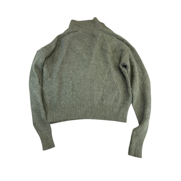 Everlane The Alpaca Waffle-Stitch Polo Sweater Pullover Wool Blend Green XS - Picture 7 of 12